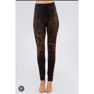 M.Rena High Waist Tummy Control Ombre Animal Print Leggings